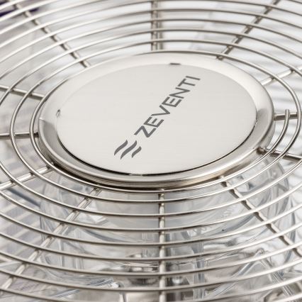 ZEVENTI - Επιτοίχιος ανεμιστήρας FREEZE 50W/230V διάμ. 45 cm ματ χρώμιο + τηλεχειριστήριο