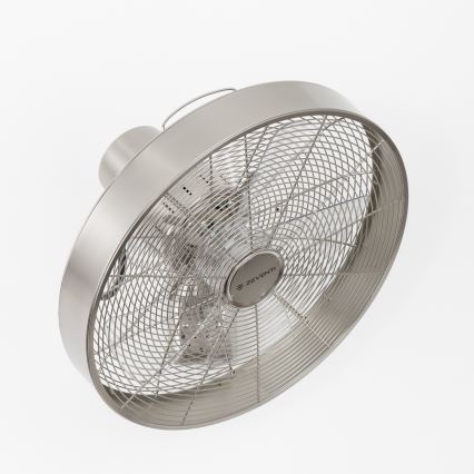 ZEVENTI - Επιτοίχιος ανεμιστήρας FREEZE 50W/230V διάμ. 45 cm ματ χρώμιο + τηλεχειριστήριο