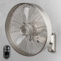 ZEVENTI - Επιτοίχιος ανεμιστήρας FREEZE 50W/230V διάμ. 45 cm ματ χρώμιο + τηλεχειριστήριο