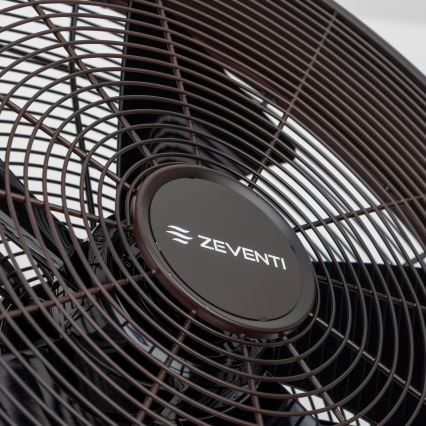 ZEVENTI - Επιτοίχιος ανεμιστήρας FREEZE 50W/230V Ø 45 cm μαύρο/καφέ + τηλεχειριστήριο