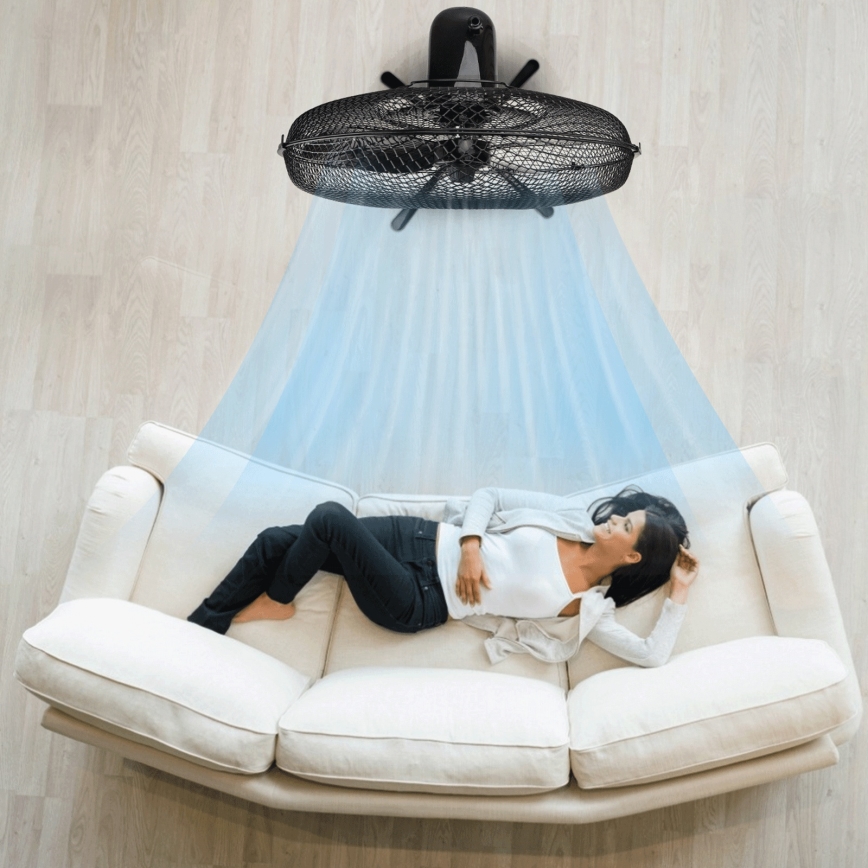 ZEVENTI - Ανεμιστήρας δαπέδου FLOW 40W/230V μαύρος