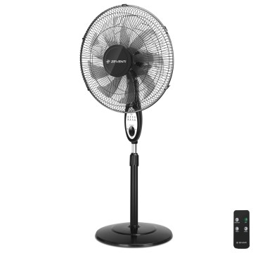 ZEVENTI - Επιδαπέδιος ανεμιστήρας FLOW 55W/230V 130 cm μαύρος + τηλεχειριστήριο