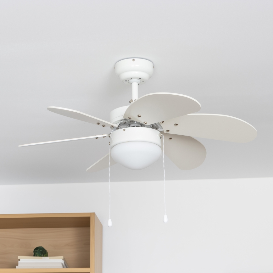 ZEVENTI - Ανεμιστήρας οροφής FAMARA 1xE14/60W/230V λευκό