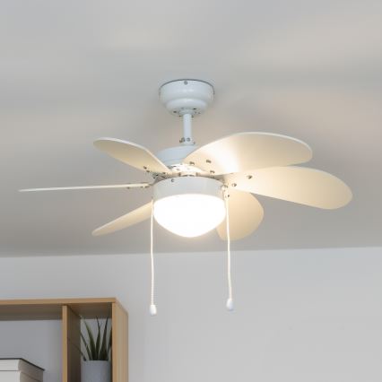 ZEVENTI - Ανεμιστήρας οροφής FAMARA 1xE14/60W/230V λευκό