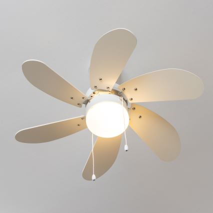 ZEVENTI - Ανεμιστήρας οροφής FAMARA 1xE14/60W/230V λευκό