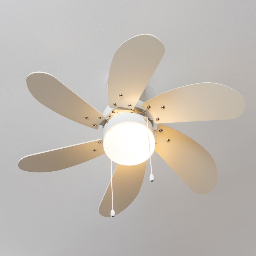ZEVENTI - Ανεμιστήρας οροφής FAMARA 1xE14/60W/230V λευκό