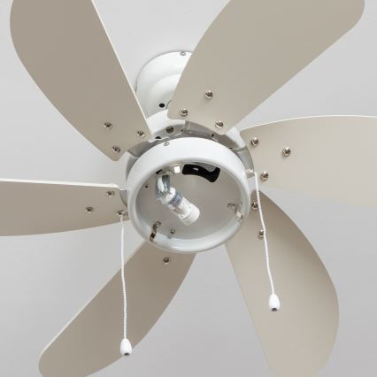 ZEVENTI - Ανεμιστήρας οροφής FAMARA 1xE14/60W/230V λευκό