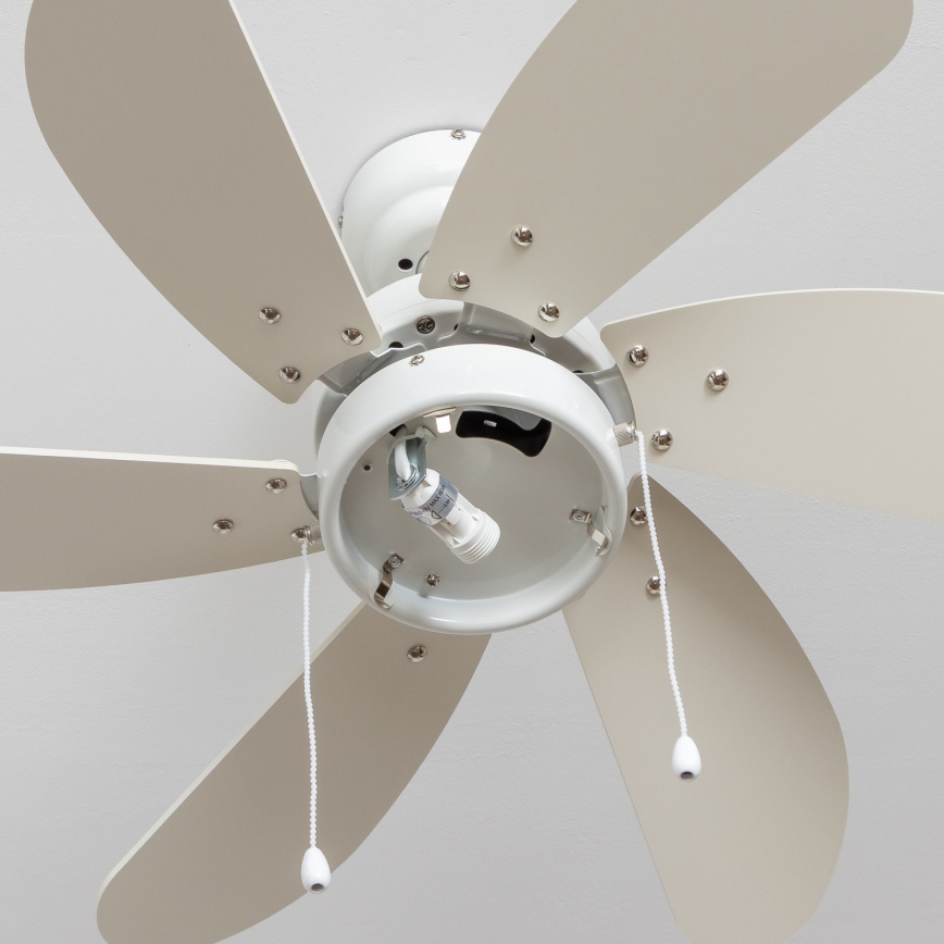 ZEVENTI - Ανεμιστήρας οροφής FAMARA 1xE14/60W/230V λευκό