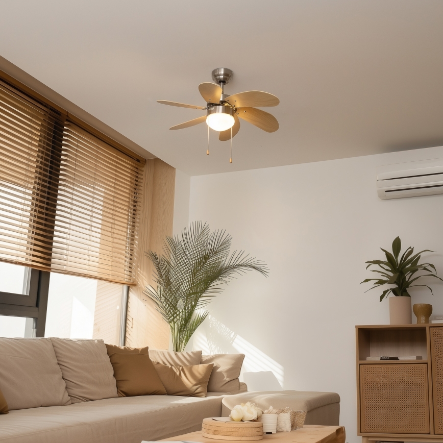 ZEVENTI - Ανεμιστήρας οροφής FAMARA 1xE14/60W/230V μπεζ