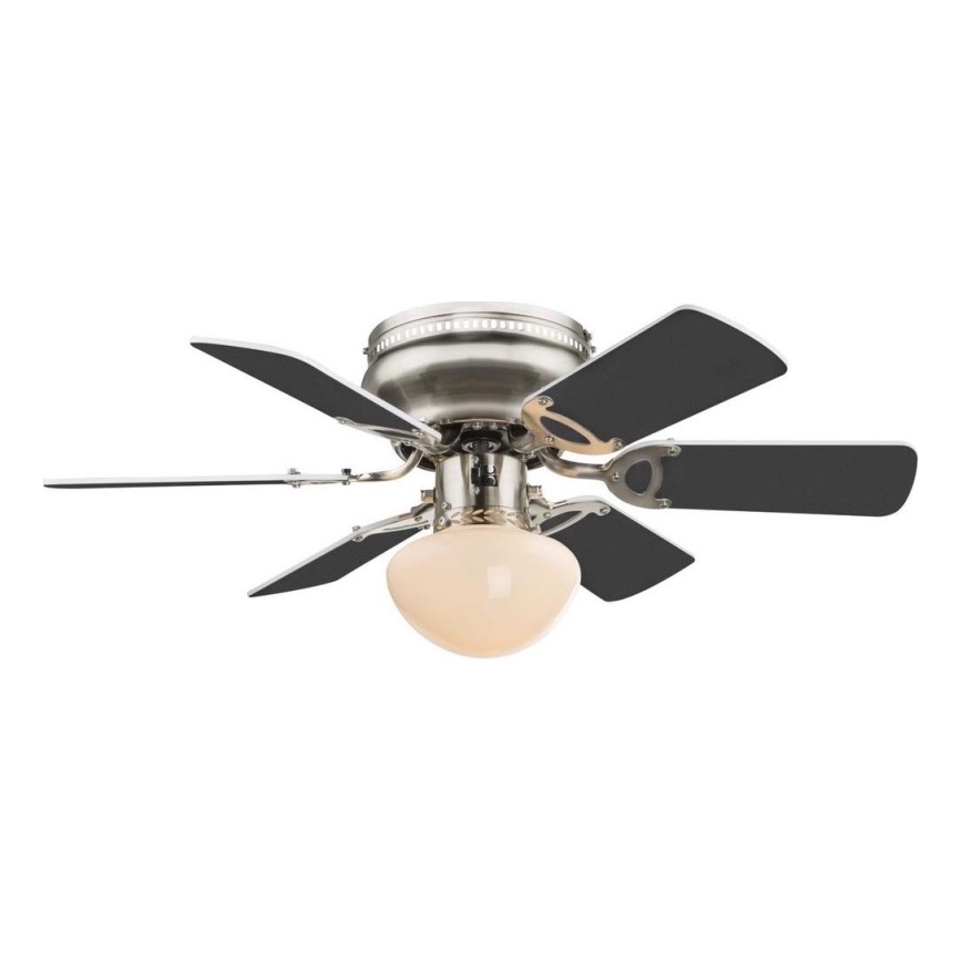 ZEVENTI - Ανεμιστήρας οροφής GALDANA 1xE27/60W/230V γκρι/λευκό