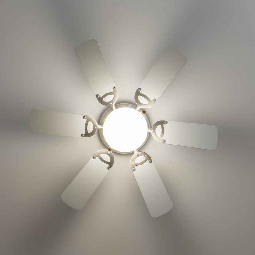 ZEVENTI - Ανεμιστήρας οροφής GALDANA 1xE27/60W/230V γκρι/λευκό