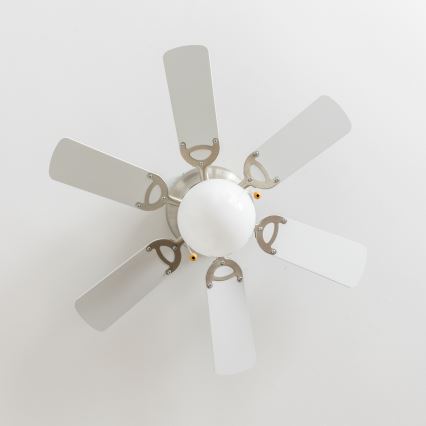 ZEVENTI - Ανεμιστήρας οροφής GALDANA 1xE27/60W/230V γκρι/λευκό