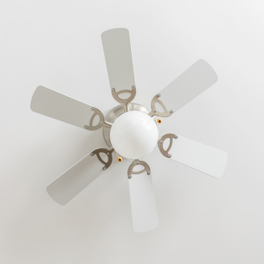 ZEVENTI - Ανεμιστήρας οροφής GALDANA 1xE27/60W/230V γκρι/λευκό