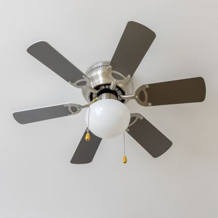 ZEVENTI - Ανεμιστήρας οροφής GALDANA 1xE27/60W/230V γκρι/λευκό