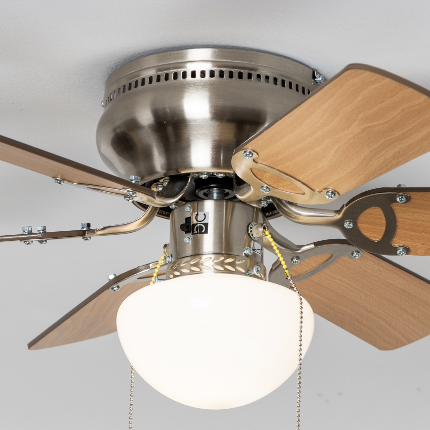 ZEVENTI - Ανεμιστήρας οροφής GALDANA 1xE27/60W/230V καφέ/μπεζ