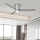 ZEVENTI - Ανεμιστήρας οροφής LED BARROSA LED/18W/230V 3000/4000/6000K Wi-Fi Tuya ματ χρώμιο + τηλεχειριστήριο