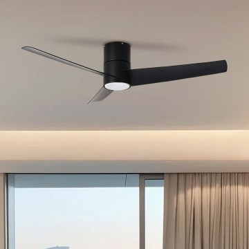 ZEVENTI - Ανεμιστήρας οροφής LED BARROSA LED/18W/230V 3000/4000/6000K Wi-Fi Tuya μαύρο + τηλεχειριστήριο