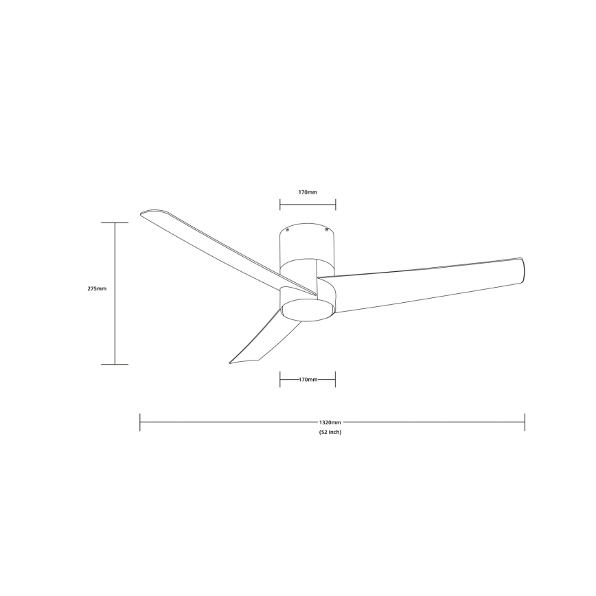 ZEVENTI - Ανεμιστήρας οροφής LED BARROSA LED/18W/230V 3000/4000/6000K Wi-Fi Tuya ματ χρώμιο + τηλεχειριστήριο