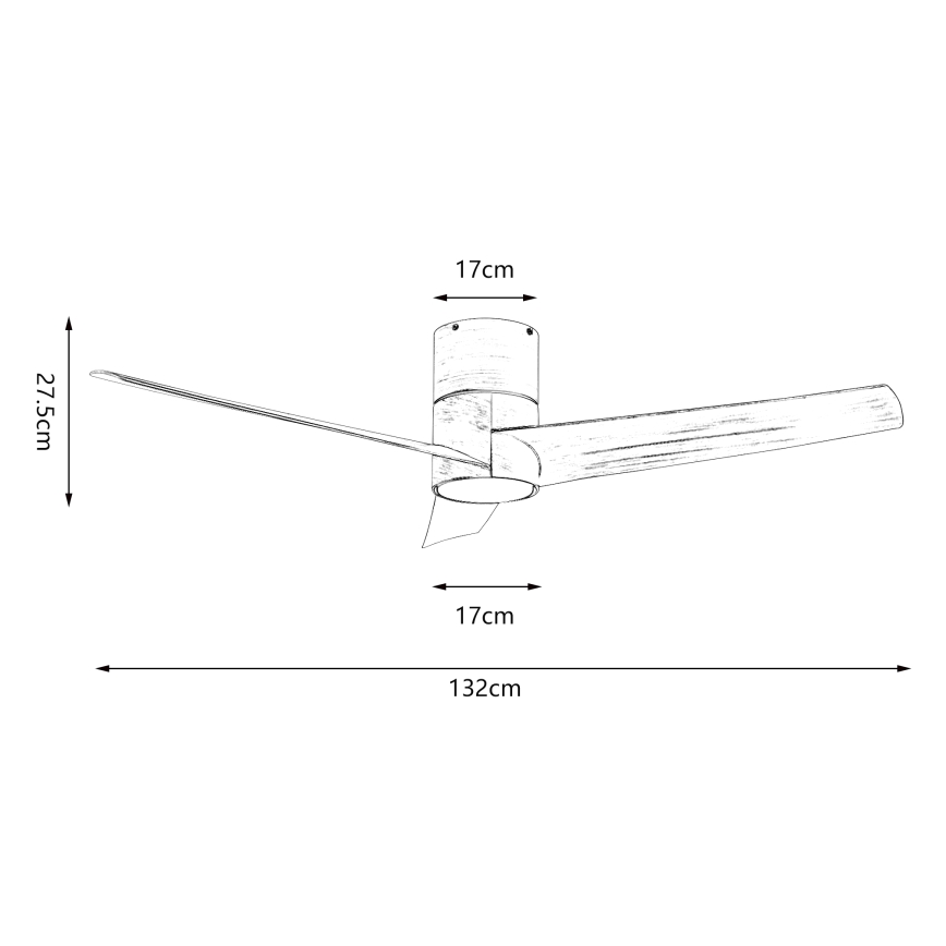 ZEVENTI - Ανεμιστήρας οροφής LED BARROSA LED/18W/230V 3000/4000/6000K Wi-Fi Tuya καφέ + τηλεχειριστήριο
