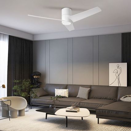ZEVENTI - Ανεμιστήρας οροφής LED BARROSA LED/18W/230V 3000/4000/6000K Wi-Fi Tuya λευκό + τηλεχειριστήριο