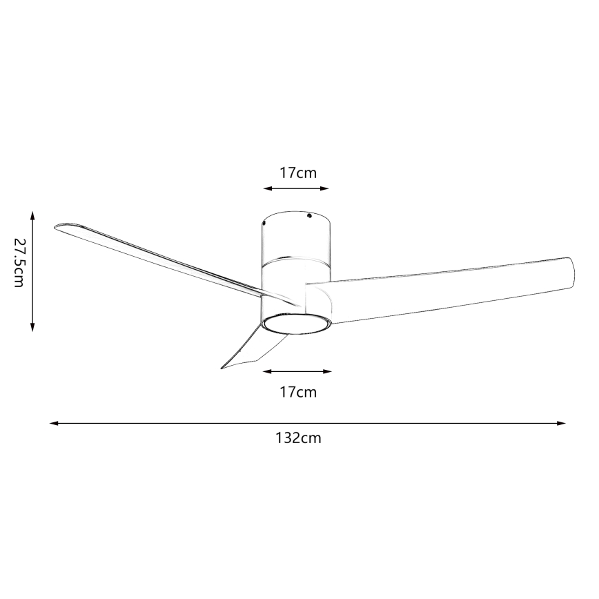 ZEVENTI - Ανεμιστήρας οροφής LED BARROSA LED/18W/230V 3000/4000/6000K Wi-Fi Tuya λευκό + τηλεχειριστήριο