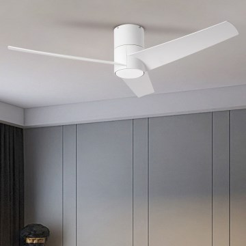 ZEVENTI - Ανεμιστήρας οροφής LED Dimmable BARROSA LED/18W/230V 3000-6000K Wi-Fi Tuya λευκό + τηλεχειριστήριο