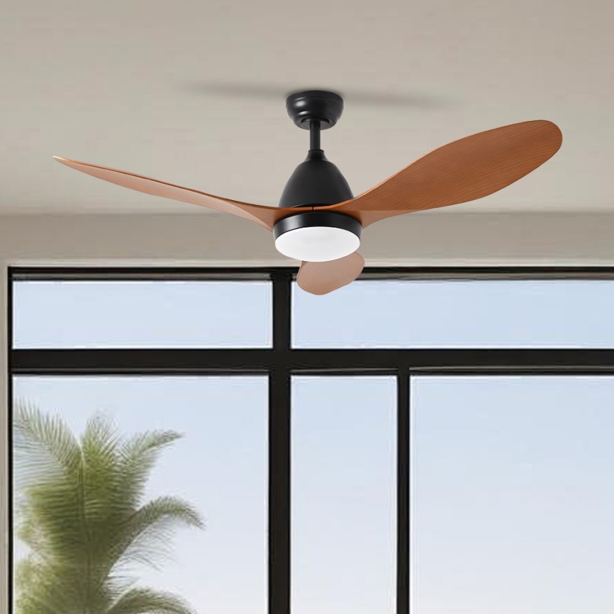 ZEVENTI - Ανεμιστήρας οροφής LED Dimmable MURO LED/18W/230V 3000-6000K Wi-Fi Tuya μαύρο + τηλεχειριστήριο