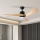 ZEVENTI - Ανεμιστήρας οροφής LED Dimmable NATURITO LED/18W/230V 3000-6000K Wi-Fi Tuya μαύρο/δρυς + τηλεχειριστήριο