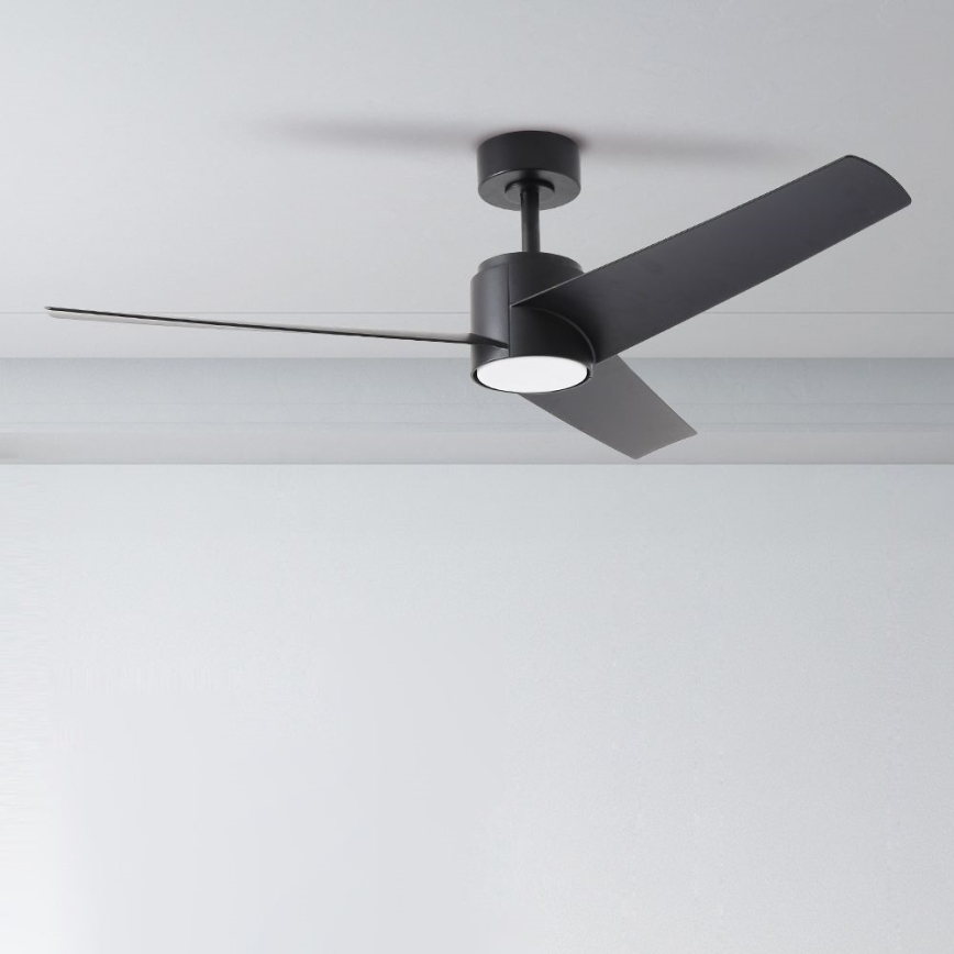ZEVENTI - Ανεμιστήρας οροφής LED Dimmable ORVIETO LED/18W/230V 3000-6000K Wi-Fi Tuya μαύρο + τηλεχειριστήριο