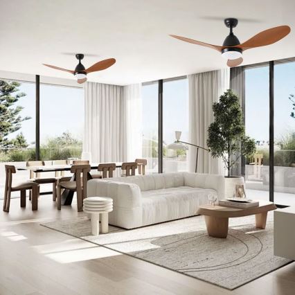 ZEVENTI - Ανεμιστήρας οροφής LED Dimmable MURO LED/18W/230V 3000-6000K Wi-Fi Tuya μαύρο + τηλεχειριστήριο