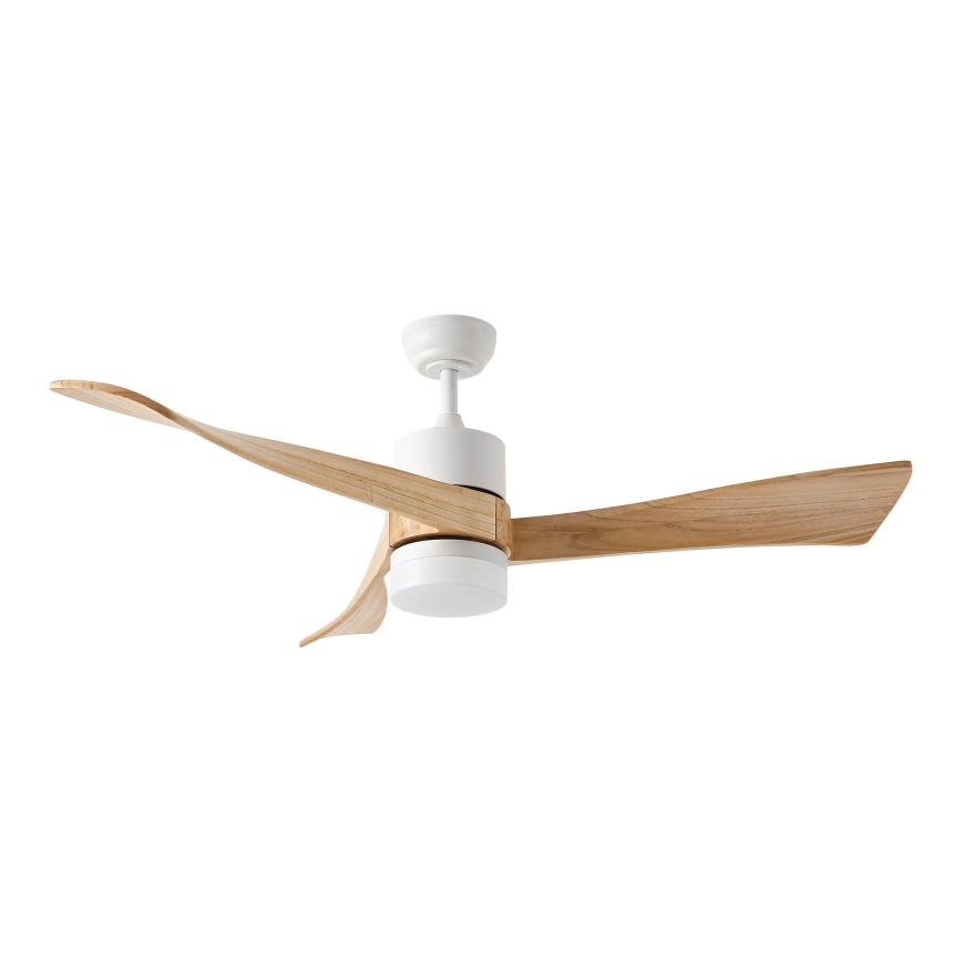 ZEVENTI - Ανεμιστήρας οροφής LED Dimmable NATURITO LED/18W/230V 3000-6000K Wi-Fi Tuya λευκό/δρυς + τηλεχειριστήριο
