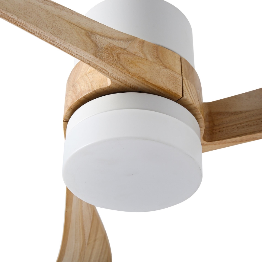ZEVENTI - Ανεμιστήρας οροφής LED Dimmable NATURITO LED/18W/230V 3000-6000K Wi-Fi Tuya λευκό/δρυς + τηλεχειριστήριο