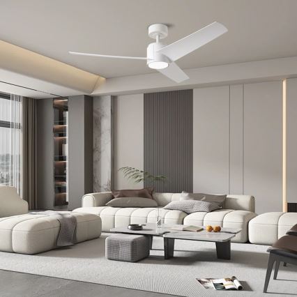 ZEVENTI - Ανεμιστήρας οροφής LED Dimmable ORVIETO LED/18W/230V 3000-6000K Wi-Fi Tuya λευκό + τηλεχειριστήριο