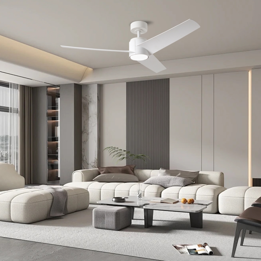ZEVENTI - Ανεμιστήρας οροφής LED Dimmable ORVIETO LED/18W/230V 3000-6000K Wi-Fi Tuya λευκό + τηλεχειριστήριο