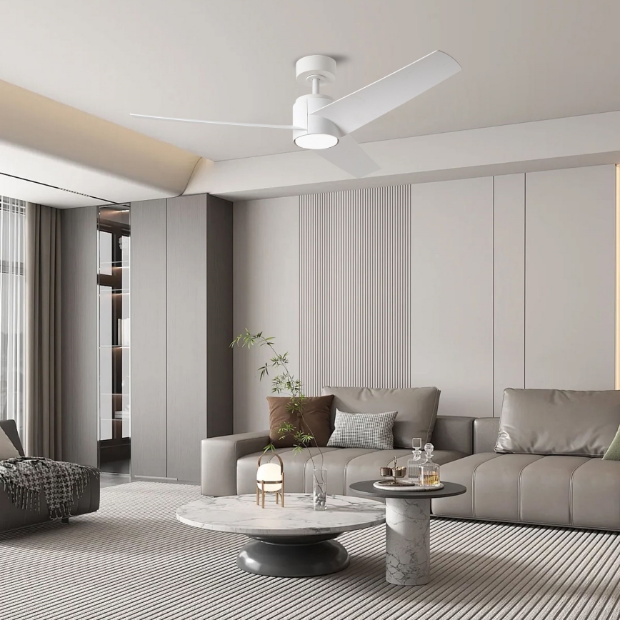 ZEVENTI - Ανεμιστήρας οροφής LED Dimmable ORVIETO LED/18W/230V 3000-6000K Wi-Fi Tuya λευκό + τηλεχειριστήριο