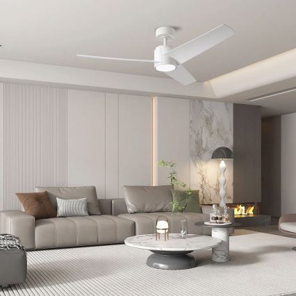 ZEVENTI - Ανεμιστήρας οροφής LED Dimmable ORVIETO LED/18W/230V 3000-6000K Wi-Fi Tuya λευκό + τηλεχειριστήριο