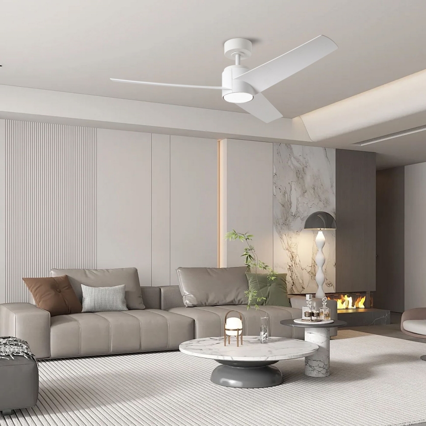 ZEVENTI - Ανεμιστήρας οροφής LED Dimmable ORVIETO LED/18W/230V 3000-6000K Wi-Fi Tuya λευκό + τηλεχειριστήριο