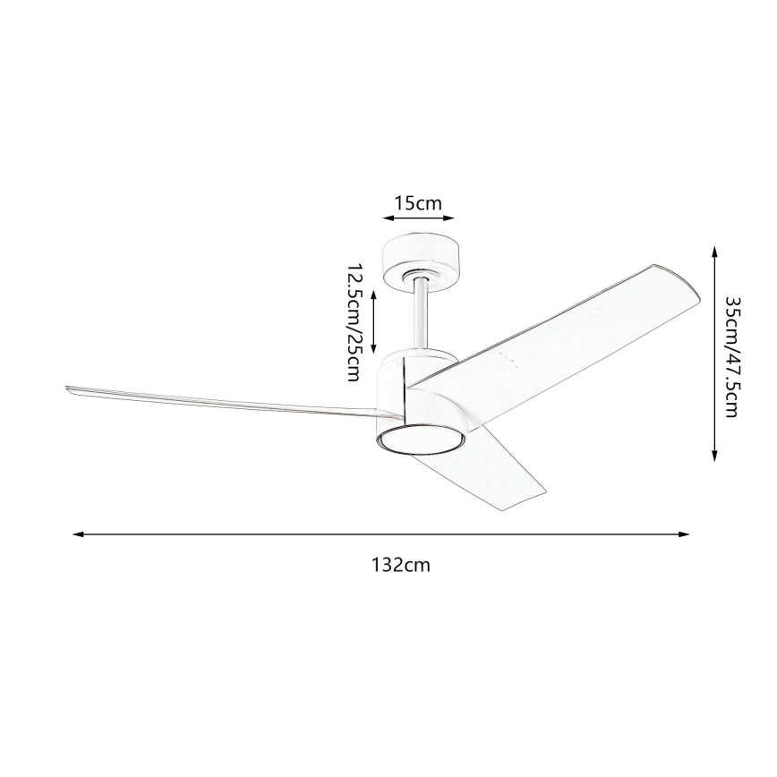 ZEVENTI - Ανεμιστήρας οροφής LED Dimmable ORVIETO LED/18W/230V 3000-6000K Wi-Fi Tuya μαύρο + τηλεχειριστήριο