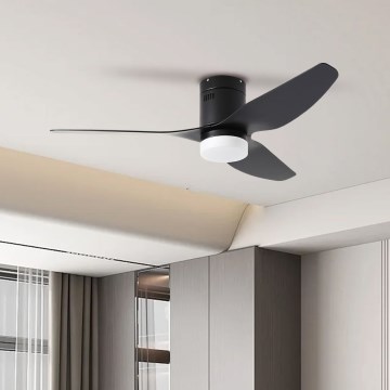ZEVENTI - Ανεμιστήρας οροφής LED PADUA LED/18W/230V 3000-6000K Wi-Fi Tuya μαύρο + τηλεχειριστήριο