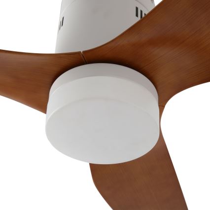 ZEVENTI - Ανεμιστήρας οροφής LED Dimmable PADUA LED/18W/230V 3000-6000K Wi-Fi Tuya λευκό/καφέ + τηλεχειριστήριο
