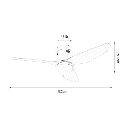 ZEVENTI - Ανεμιστήρας οροφής LED Dimmable PADUA LED/18W/230V 3000-6000K Wi-Fi Tuya μαύρο + τηλεχειριστήριο