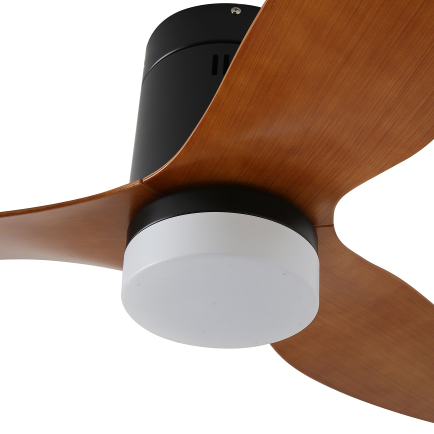 ZEVENTI - Ανεμιστήρας οροφής LED Dimmable PADUA LED/18W/230V 3000-6000K Wi-Fi Tuya μαύρο/καφέ + τηλεχειριστήριο