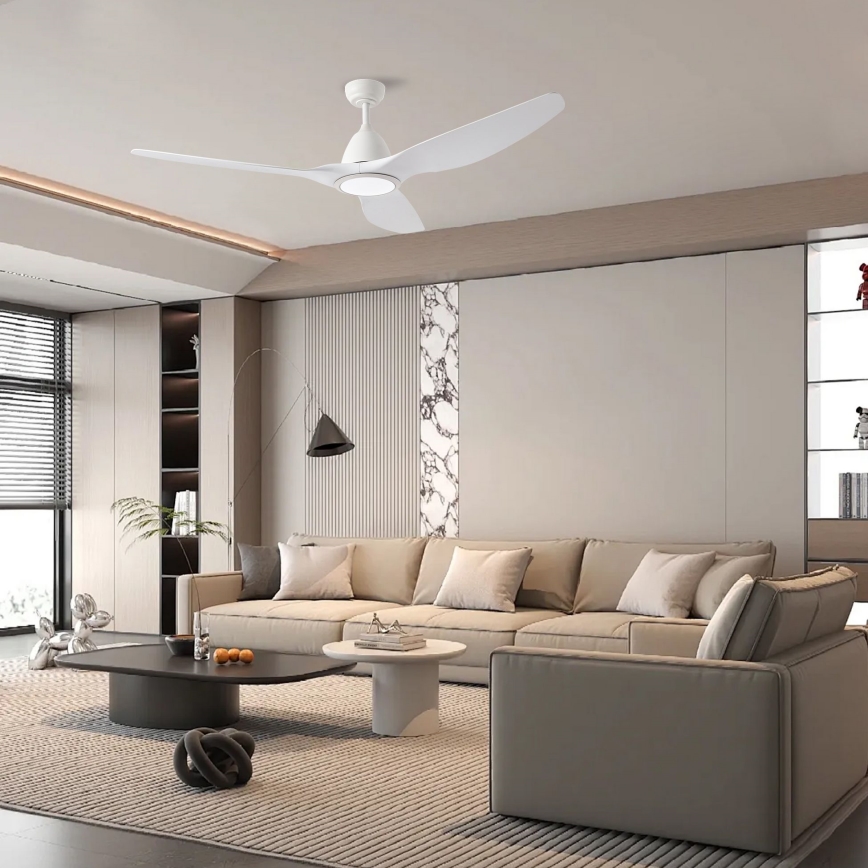 ZEVENTI - Ανεμιστήρας οροφής LED Dimmable URBINO LED/20W/230V 3000-6000K Wi-Fi Tuya λευκό + τηλεχειριστήριο