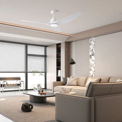 ZEVENTI - Ανεμιστήρας οροφής LED Dimmable URBINO LED/20W/230V 3000-6000K Wi-Fi Tuya λευκό + τηλεχειριστήριο