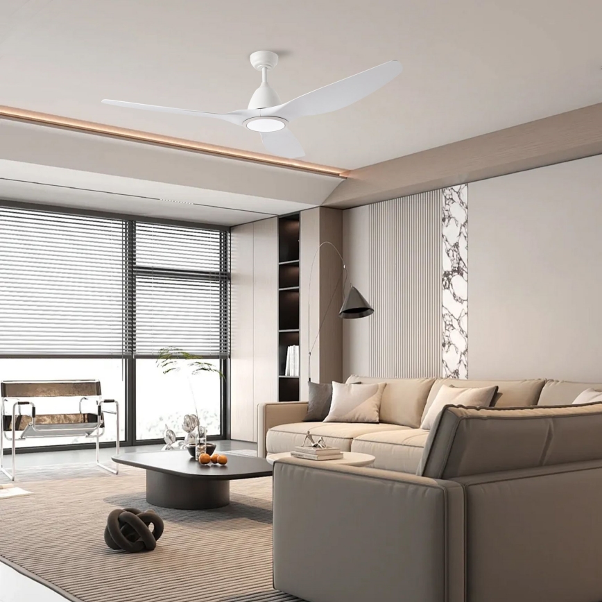 ZEVENTI - Ανεμιστήρας οροφής LED Dimmable URBINO LED/20W/230V 3000-6000K Wi-Fi Tuya λευκό + τηλεχειριστήριο