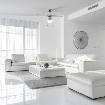 ZEVENTI - Ανεμιστήρας οροφής NAVAGIO 1xE27/60W/230V μαύρο/λευκό