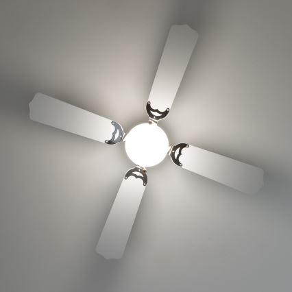 ZEVENTI - Ανεμιστήρας οροφής NAVAGIO 1xE27/60W/230V μαύρο/λευκό
