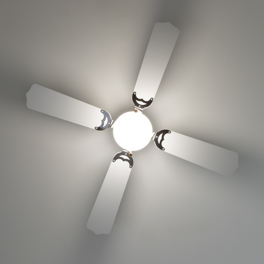 ZEVENTI - Ανεμιστήρας οροφής NAVAGIO 1xE27/60W/230V μαύρο/λευκό