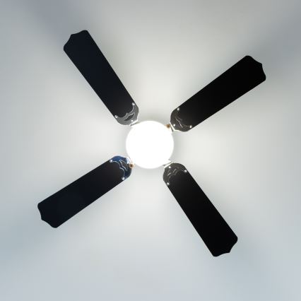 ZEVENTI - Ανεμιστήρας οροφής NAVAGIO 1xE27/60W/230V μαύρο/λευκό