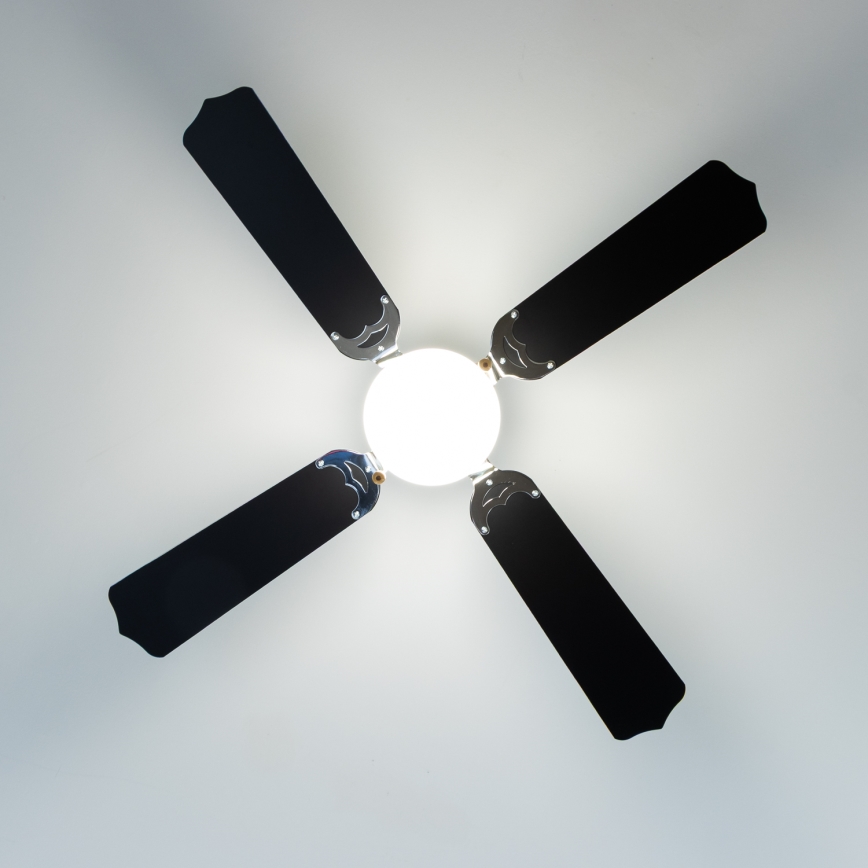 ZEVENTI - Ανεμιστήρας οροφής NAVAGIO 1xE27/60W/230V μαύρο/λευκό